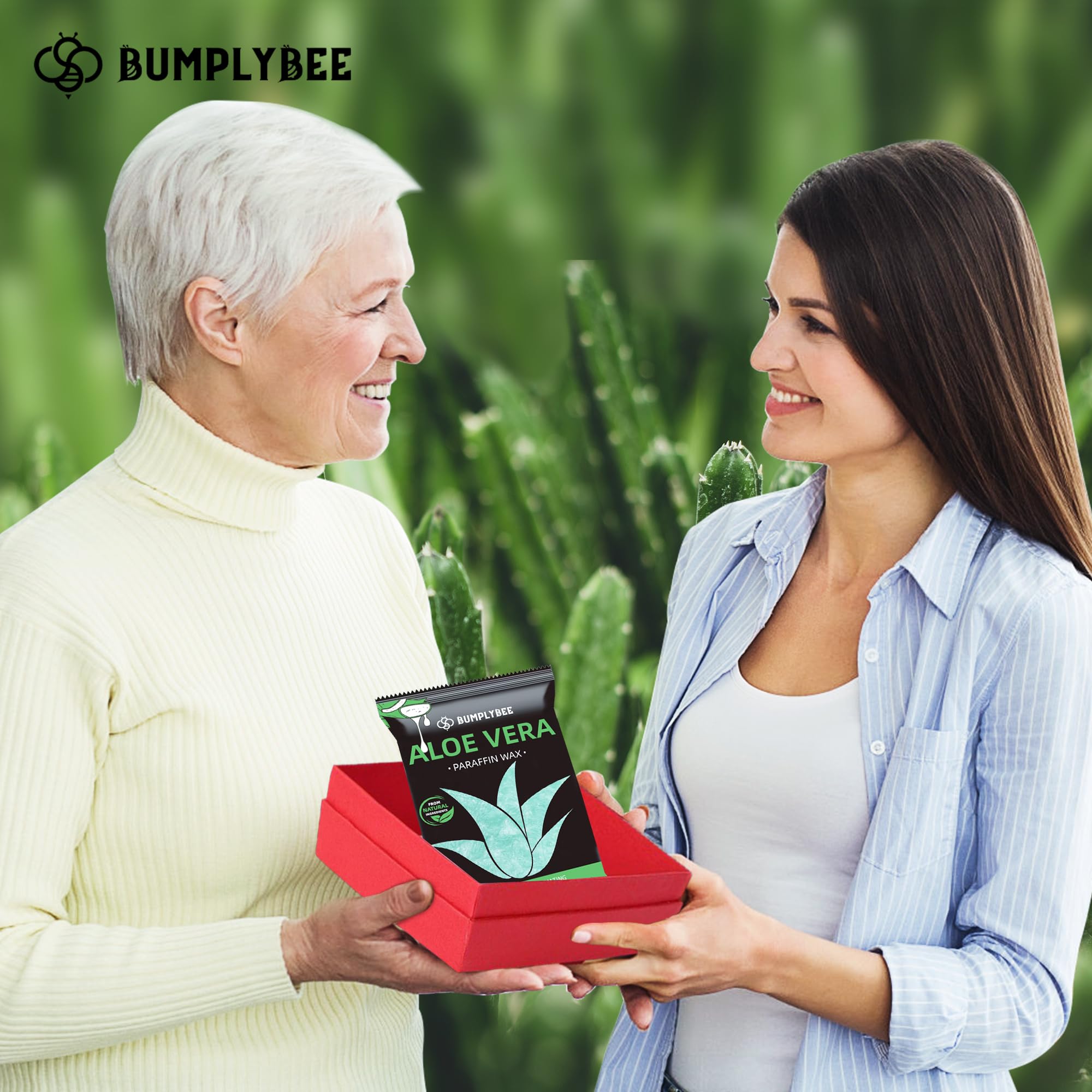 BUMPLYBEE Aloe Vera wax results in hydrated, soft skin after use.