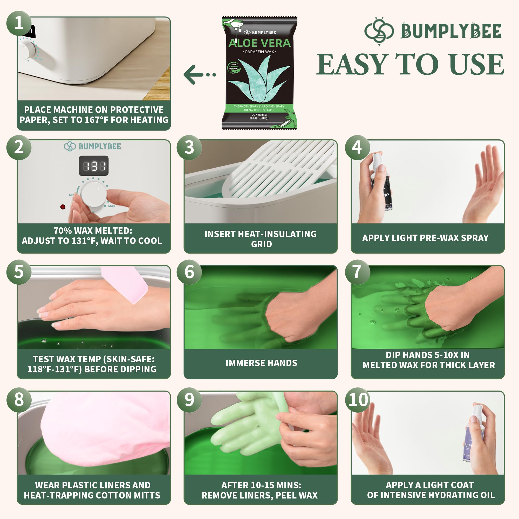 BUMPLYBEE safety features and clear guidance ensure easy, gentle spa experiences