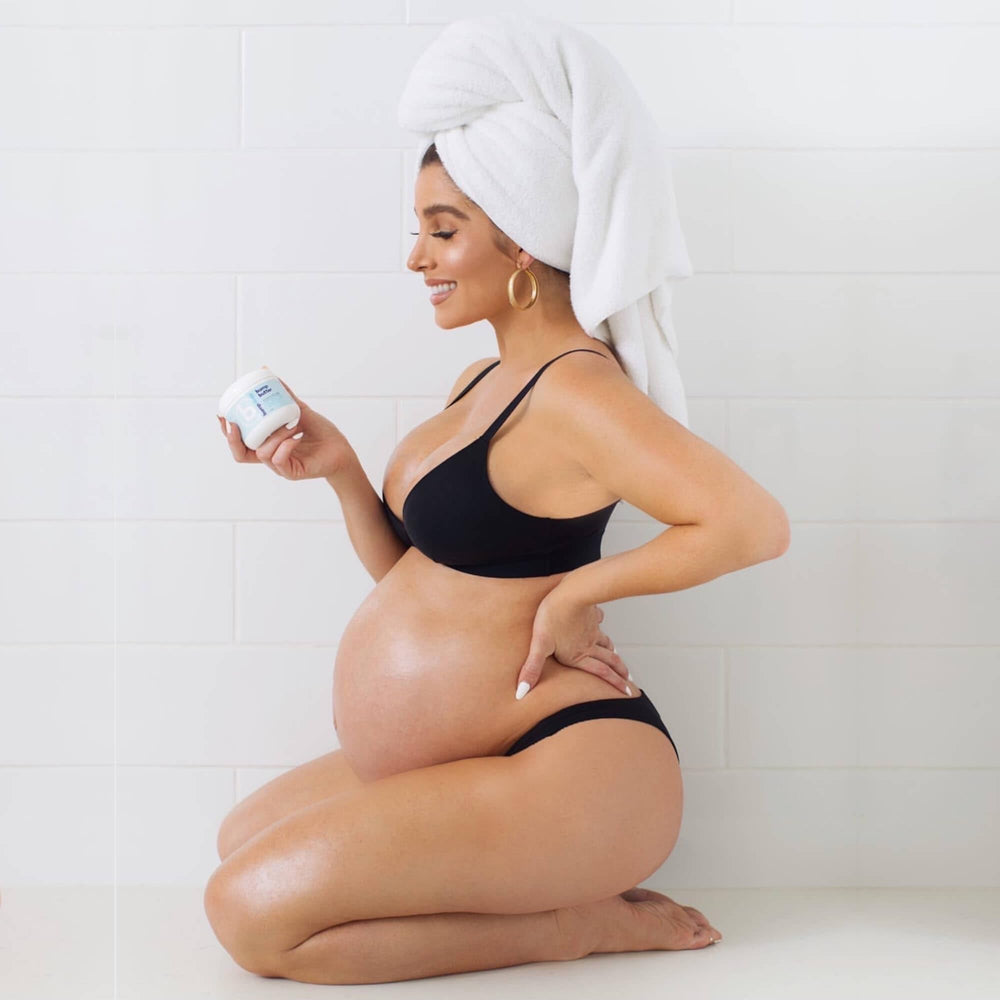 Bumpology Bump Butter ingredients panel highlighting shea, cocoa, and oils