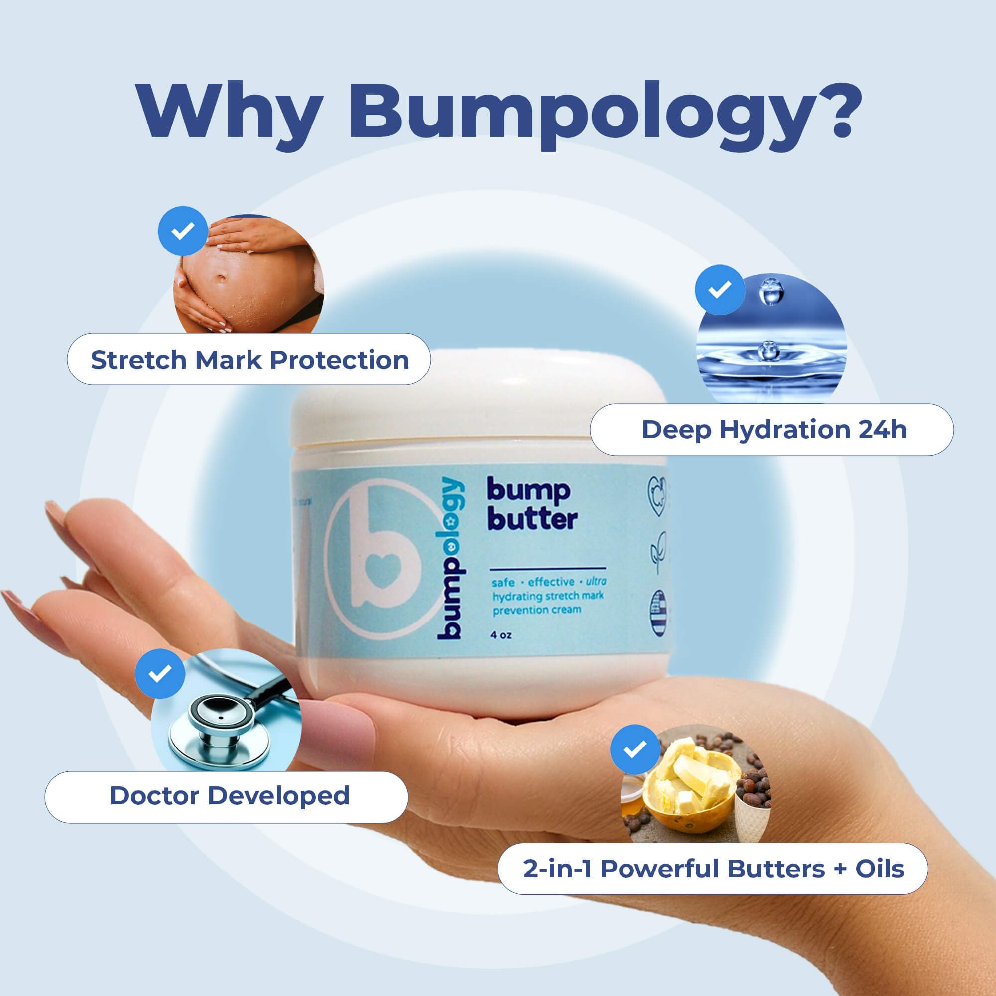 Bumpology Bump Butter after-use showing soft skin and natural glow