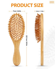 BUNDLEPRO hair brush boar bristles closeup with natural smoothing effect