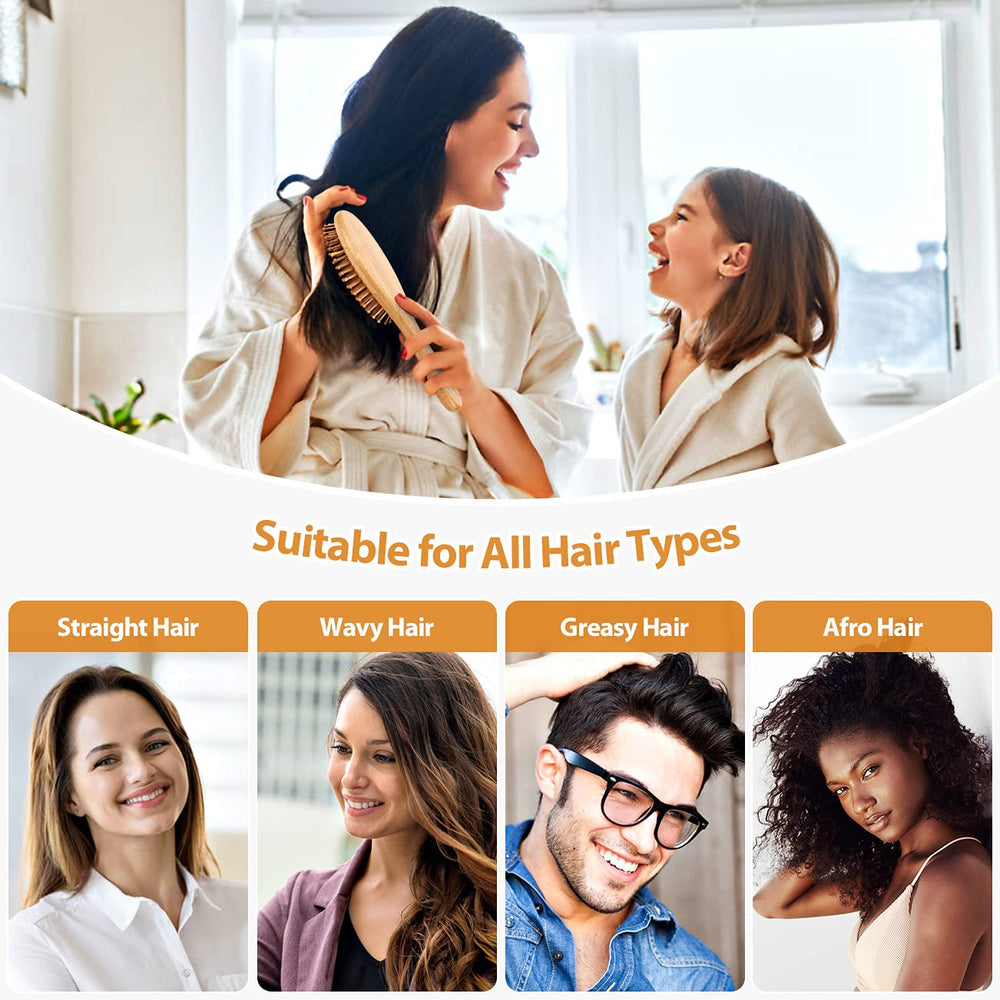 BUNDLEPRO hair brush lightweight oval handle for comfortable grip