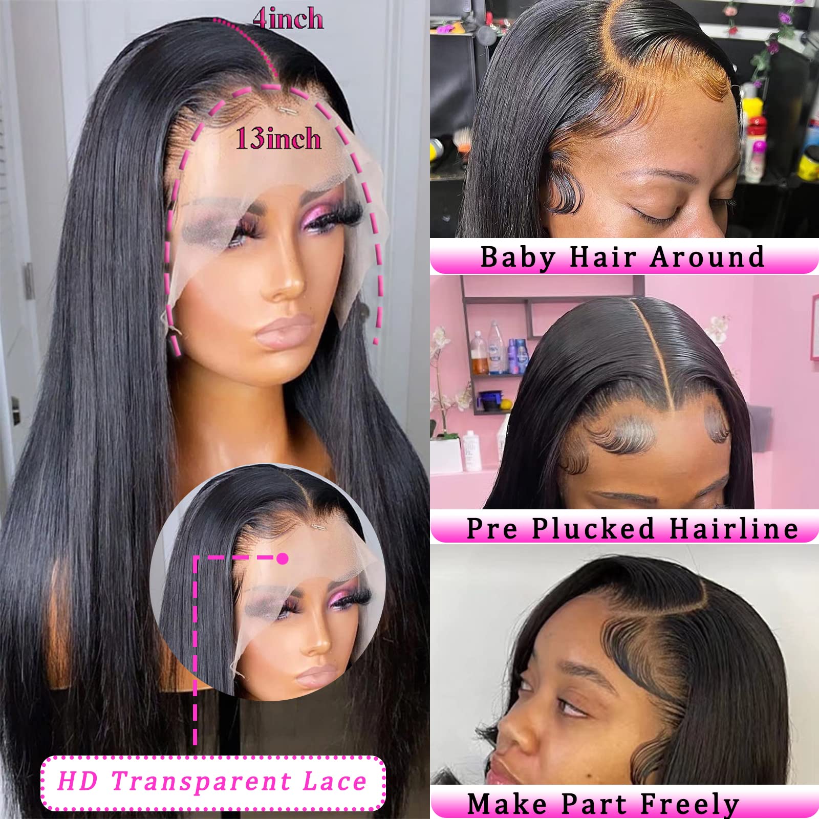 bunGiol baby hair detail highlights natural look and versatility.