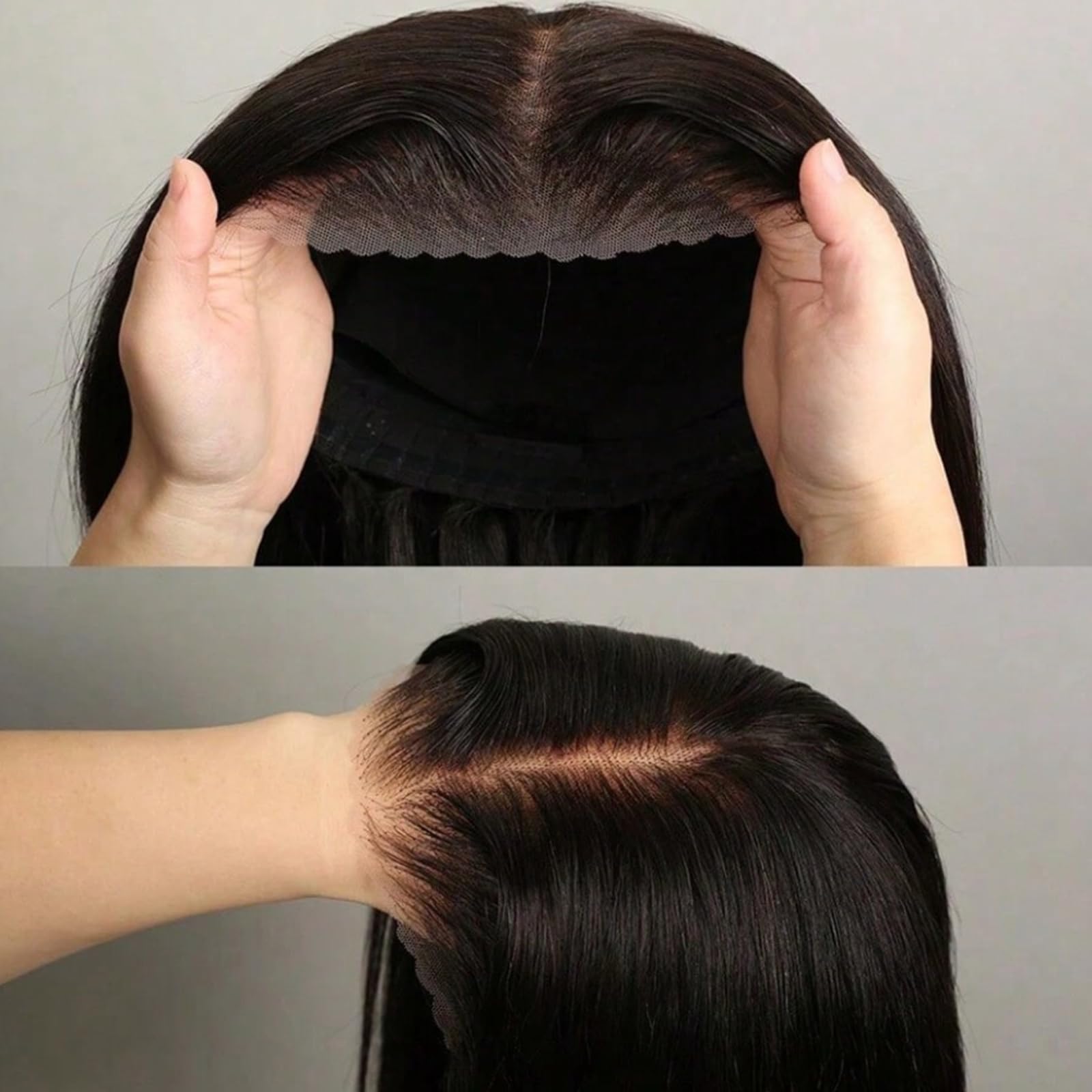 bungiol wear-and-go glueless wig lifestyle shot demonstrates quick, glue-free setup.