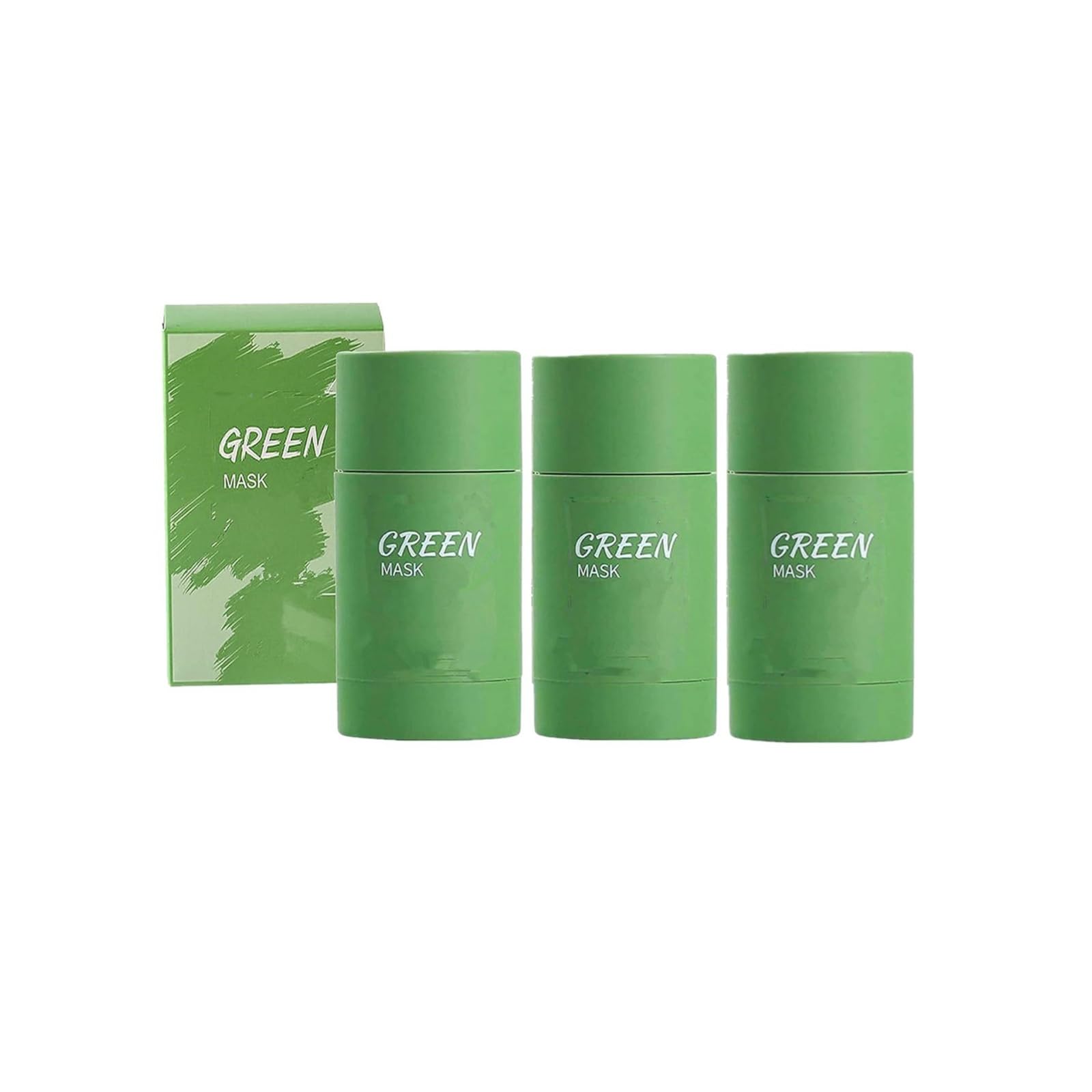 Bupposes Mascarilla té verde stick: aplicación suave para piel limpia y fresca.