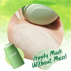 Bupposes Mascarilla té verde stick: diseño de cabeza giratoria para uso cómodo.