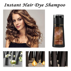 Bupposes rich-lather dark brown shampoo delivers smooth color during wash.