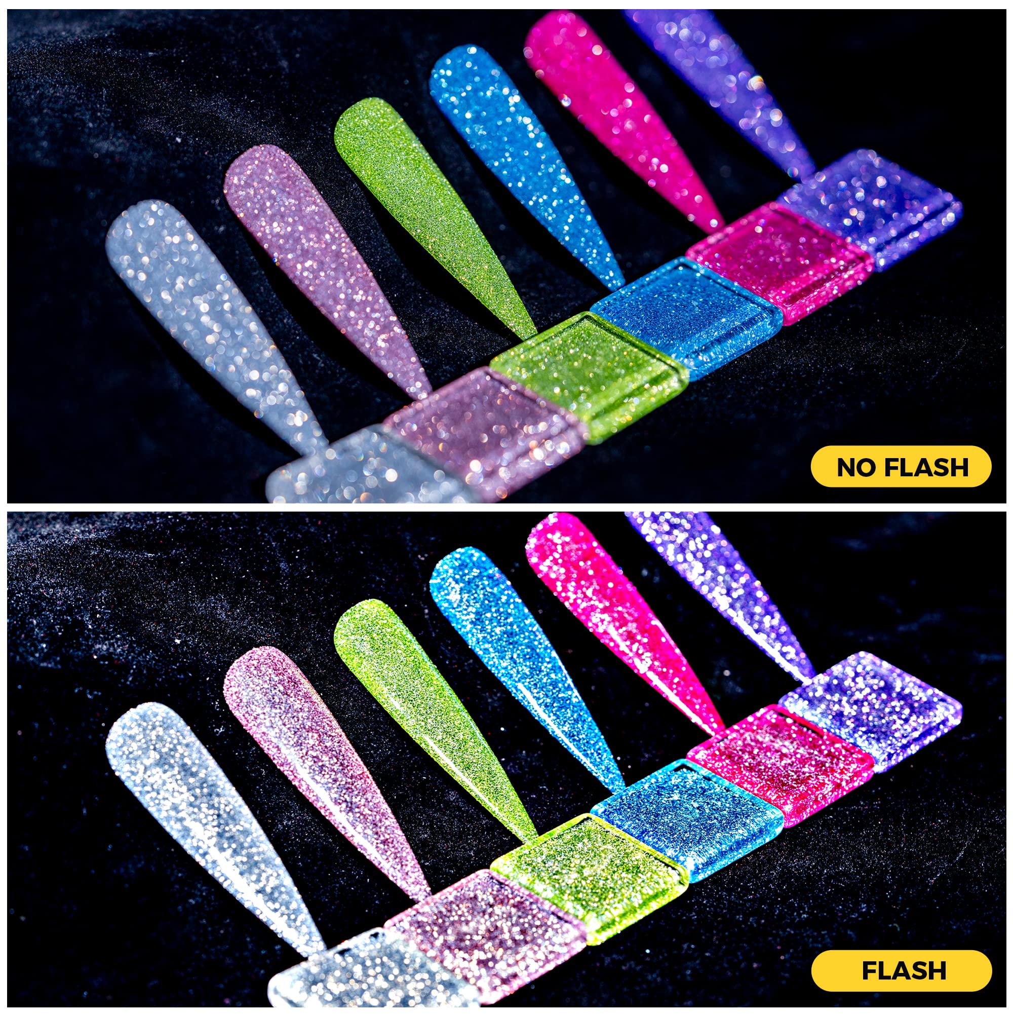 BURANO Wear test shows durable shimmer that lasts beyond one week.