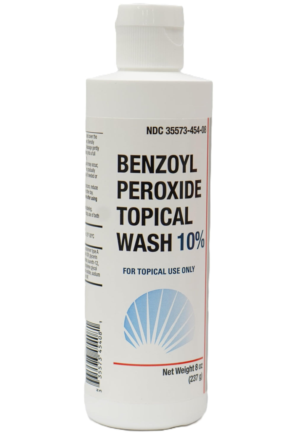 Burelpharma benzoyl peroxide topical wash bottle with flip-top cap for easy daily cleansing