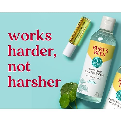 Burt's Bees 12 oz bottle displayed with clean ingredients list for worry-free skincare