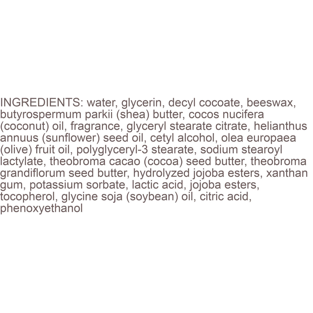 Burt's Bees Butter Body Lotion cupuacu butter texture shot emphasizes rich, non-greasy hydration.