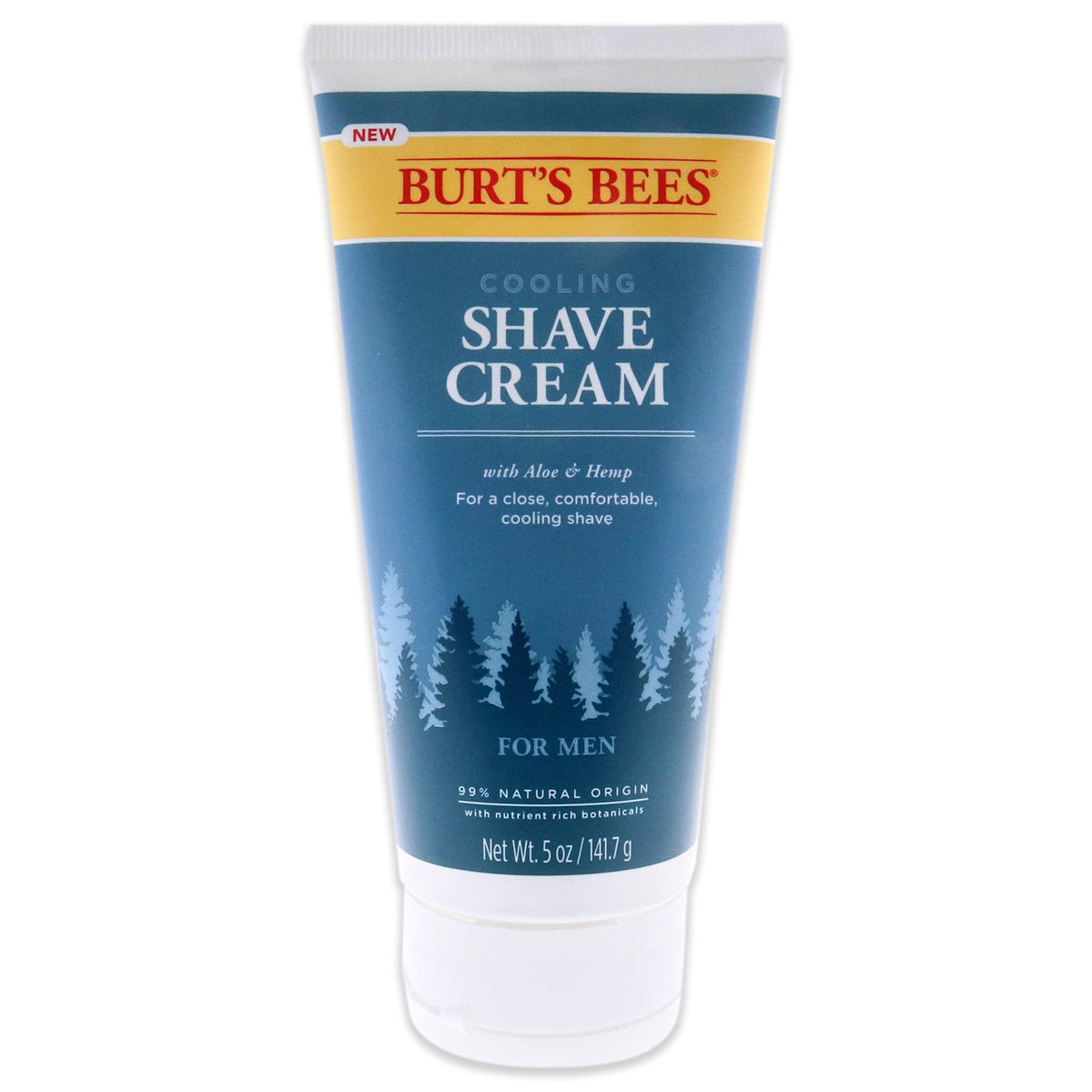 Burts Bees cooling shave cream close-up lather for a close, comfortable shave.
