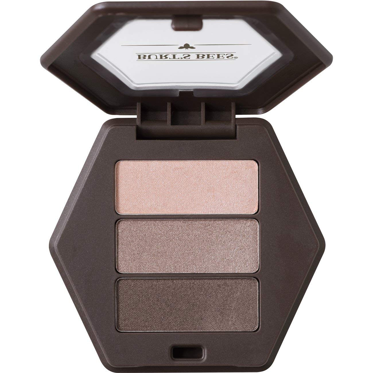 Burts Bees eye shadow palette trio packaging highlights natural finish for everyday wear.