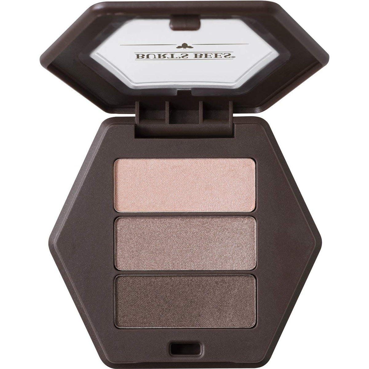 Burts Bees eye shadow palette trio packaging highlights natural finish for everyday wear.