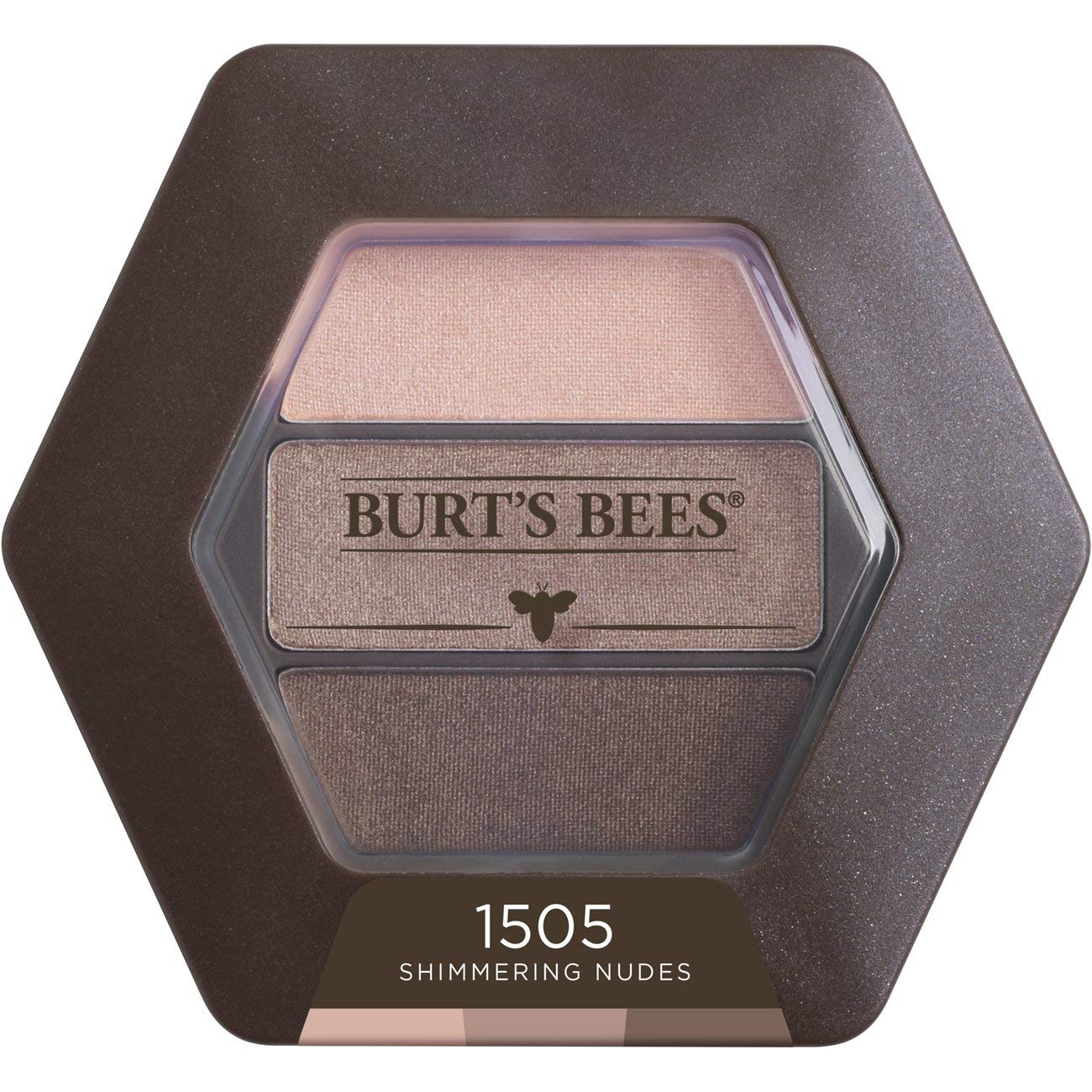 Burts Bees swatches Shimmering Nudes in beige and nude tones for subtle definition.
