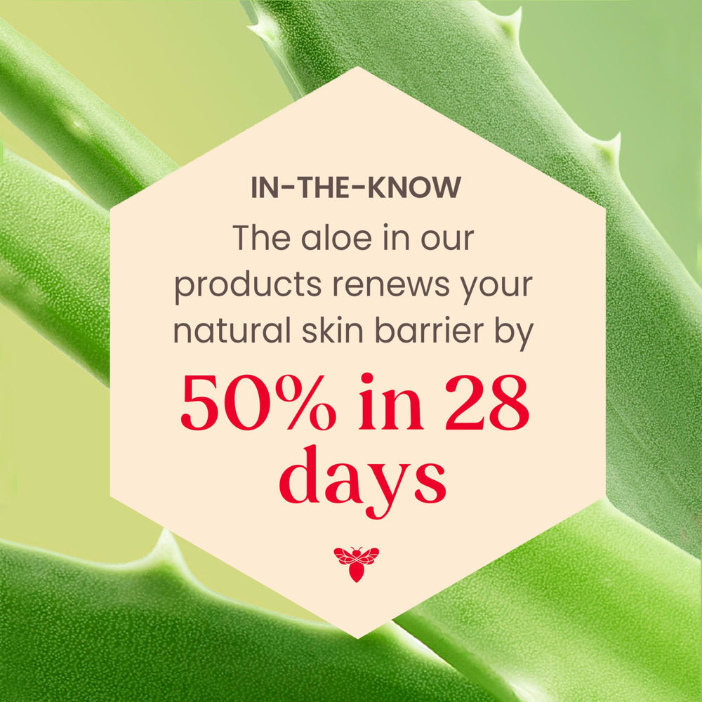 Burt's Bees Gentle Cream Cleanser Aloe NEA seal close-up signals trusted sensitive-skin care