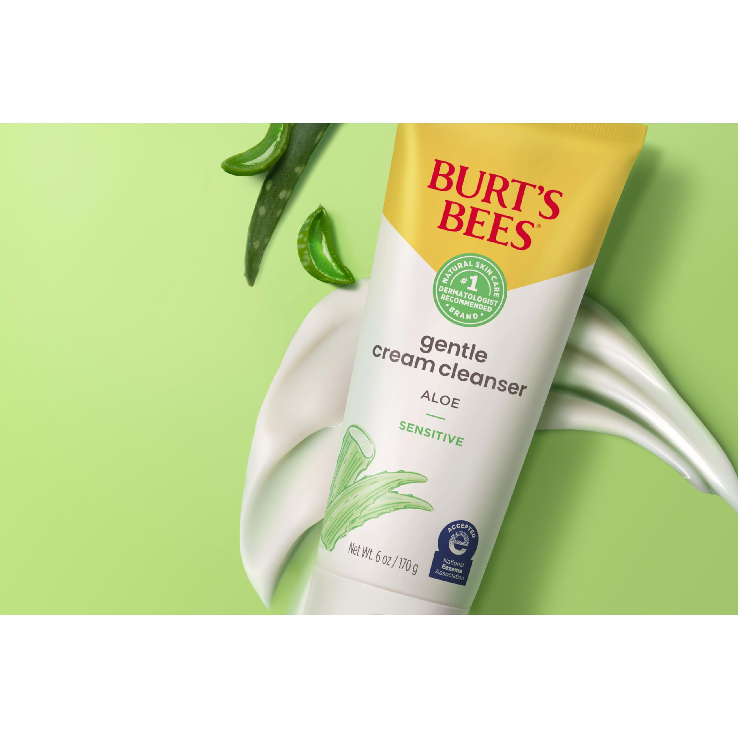 Burt's Bees Gentle Cream Cleanser Aloe packaging variation shows eco-friendly packaging