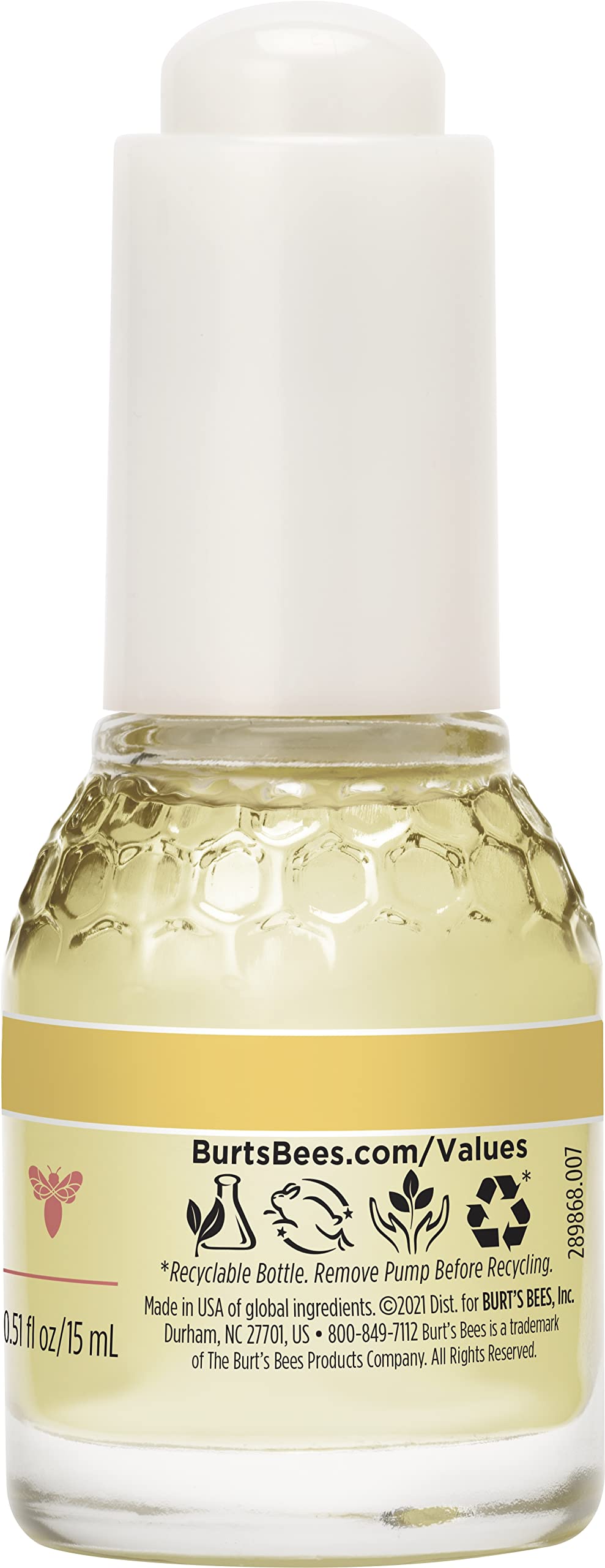 Burt's Bees Glow Booster on bathroom shelf for normal to combination skin.