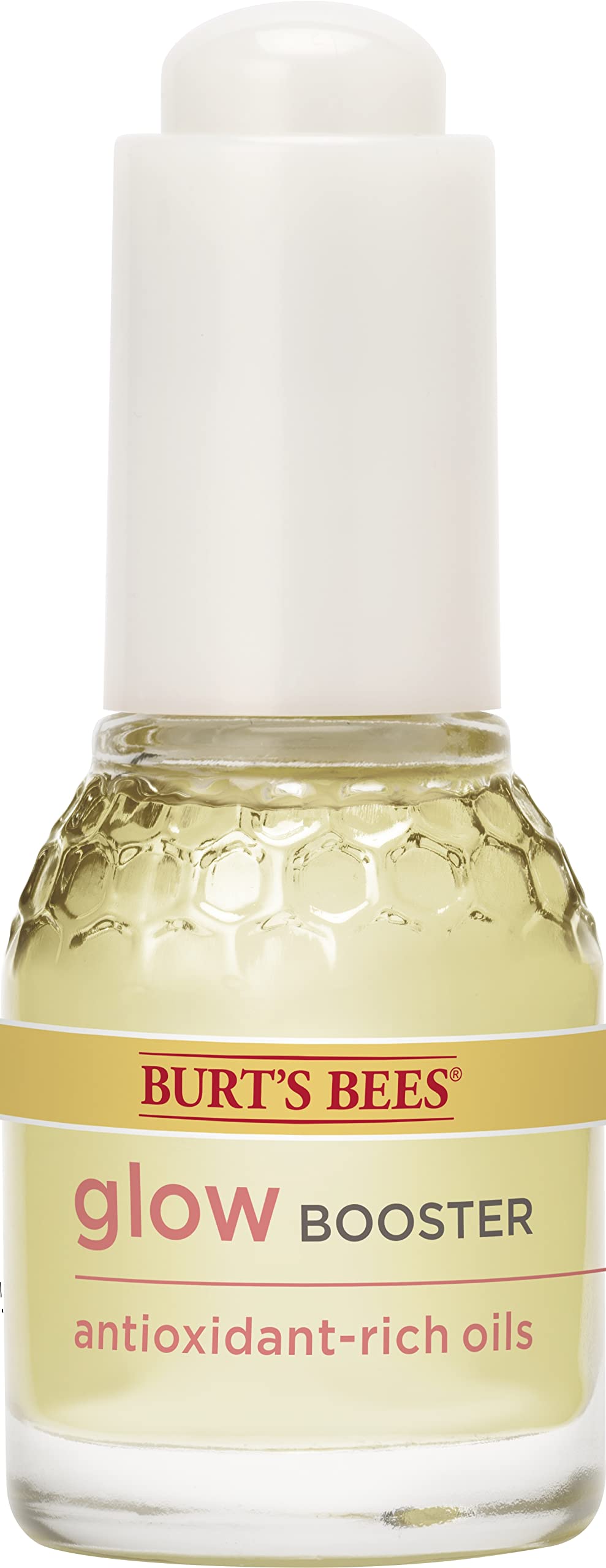 Burt's Bees Glow Booster serum bottle for radiant, hydrated skin.