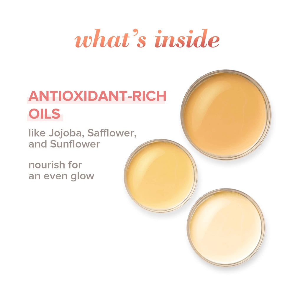 Burt's Bees Glow Booster ingredient closeup emphasizing antioxidants.
