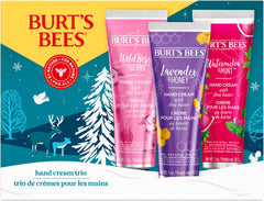 Burt's Bees Lavender Honey hand cream tube close-up for silky, moisturized hands.