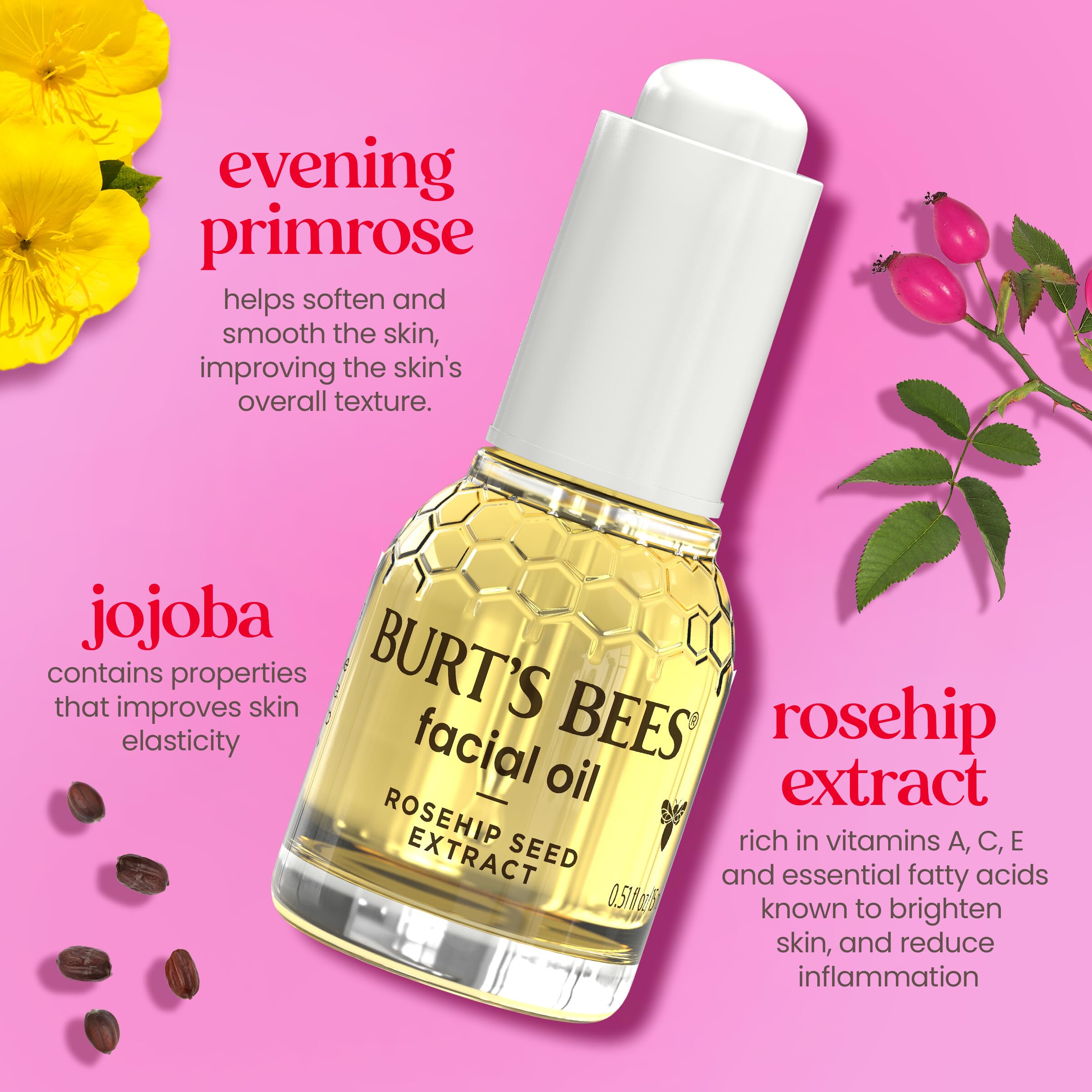 Ice roller paired with Burt's Bees oil for cooling routine.