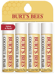 Burt's Bees lip balm coconut-pear tube for on-the-go hydration.