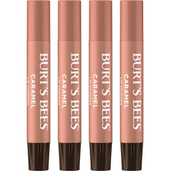 Burt's Bees Lip Shimmer Caramel packshot showing the four-pack set with moisturizing tint.