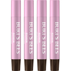 Burt's Bees Lip Shimmer Guava packaging close-up showing natural shimmer glow