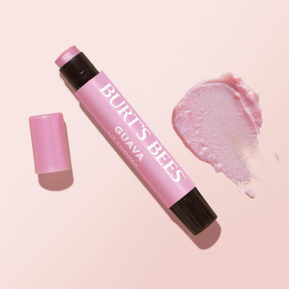 Burt's Bees Lip Shimmer Guava recyclable carton emphasizes sustainability
