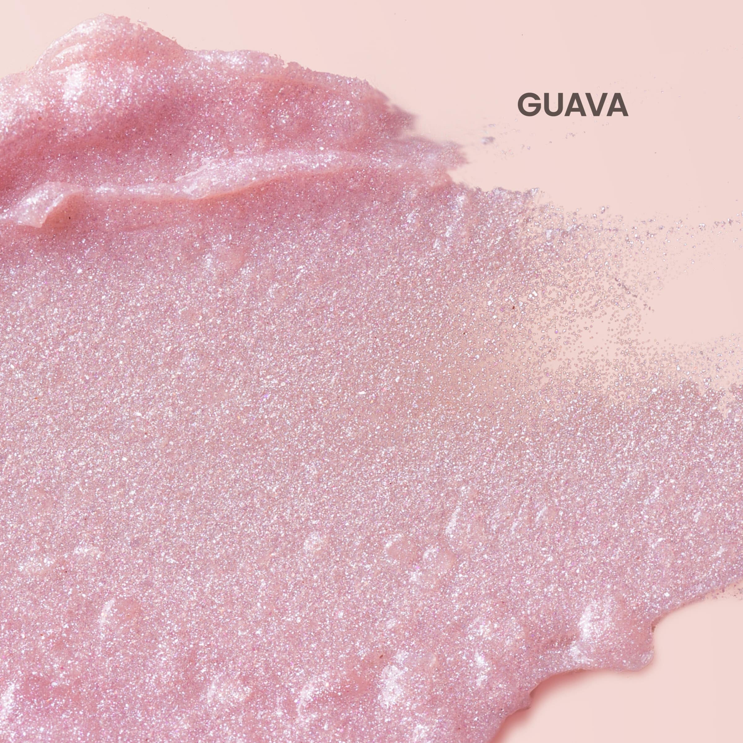 Burt's Bees Lip Shimmer Guava close-up with luminous shine and moisture