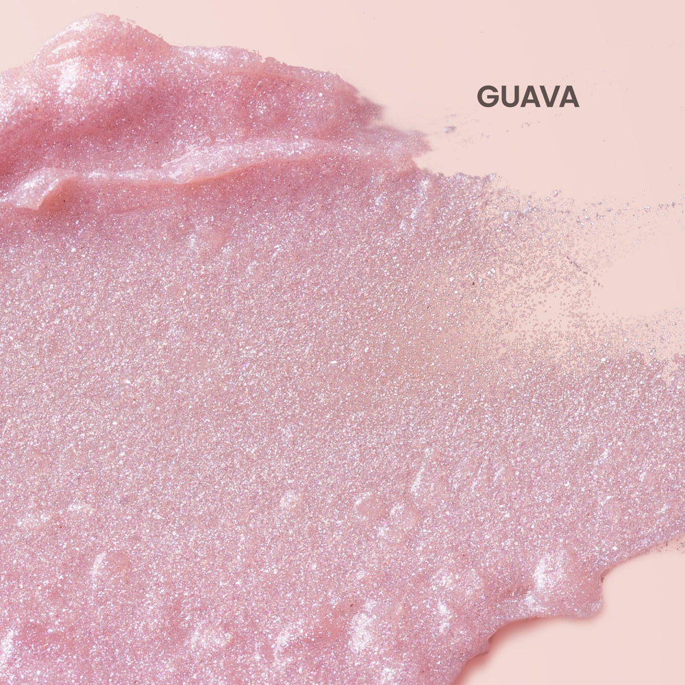 Burt's Bees Lip Shimmer Guava close-up with luminous shine and moisture