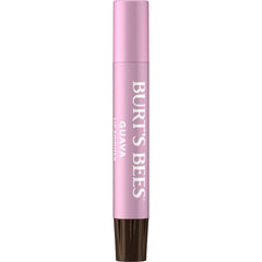Burt's Bees Lip Shimmer Guava tube applying for soft, buildable lip color