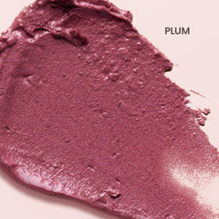 Burt's Bees Lip Shimmer Plum shimmer detail on lips for glow.