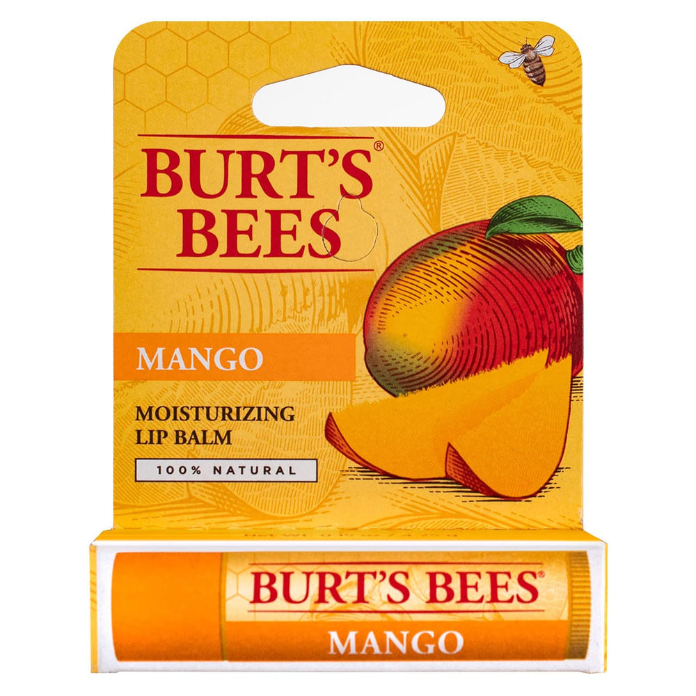 Burt's Bees Mango Lip Balm Pack of 4 tubes for on-the-go moisture