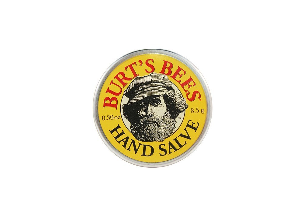 Burt's Bees Mini Hand Salve pocket tin close-up for on-the-go moisture