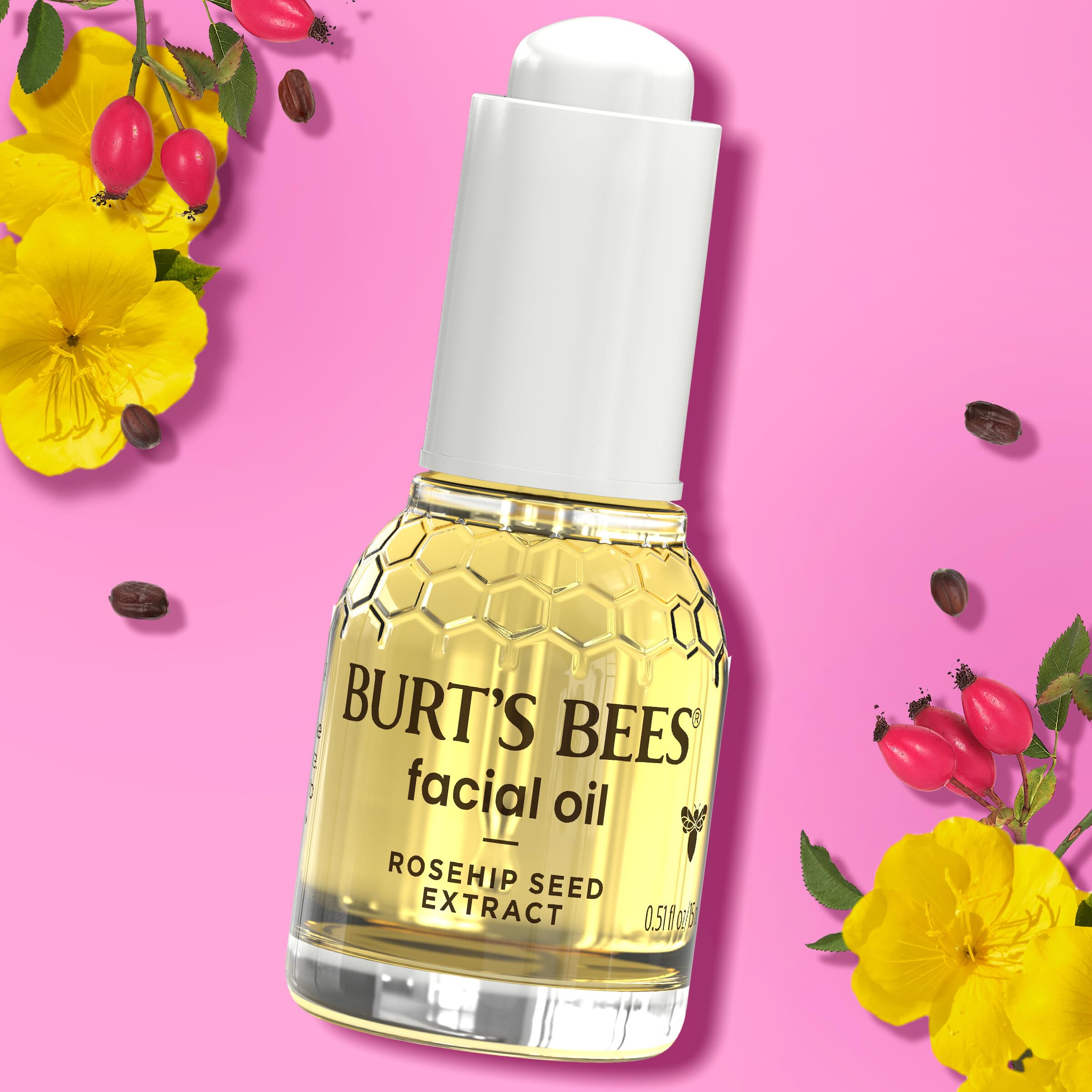 Burt's Bees natural origin label shows clean skincare.