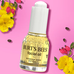Burt's Bees natural origin label shows clean skincare.