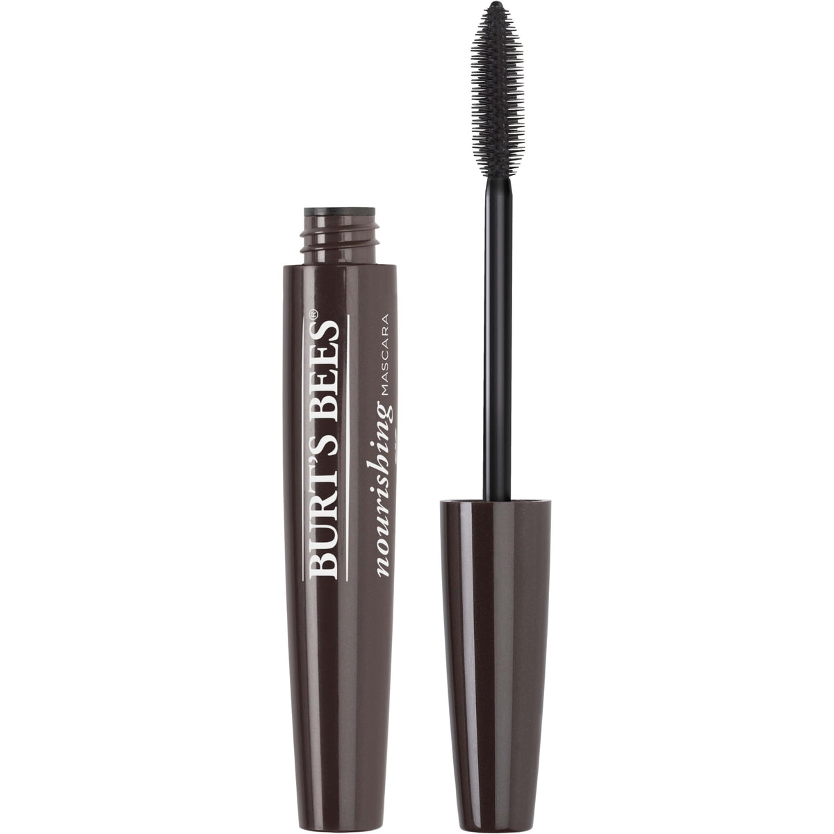 Burt's Bees Nourishing Mascara classic black packaging highlights a natural formula for daily wear.