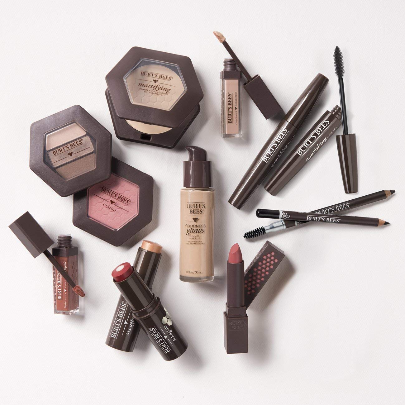 Burt's Bees Nourishing Mascara cruelty-free logo signals an ethical makeup option.