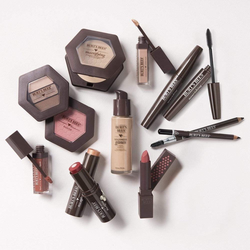 Burt's Bees Nourishing Mascara cruelty-free logo signals an ethical makeup option.