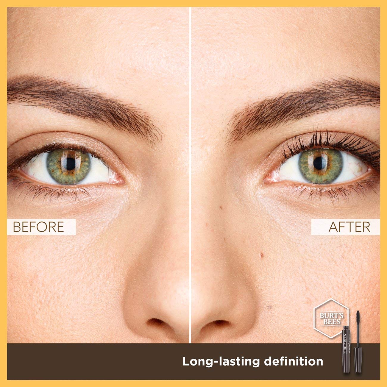 Burt's Bees Nourishing Mascara lashes lengthening focuses on longer-looking lashes.