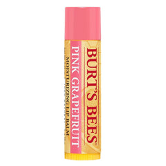 Burt's Bees Pink Grapefruit lip balm application shows a smooth, silky glide