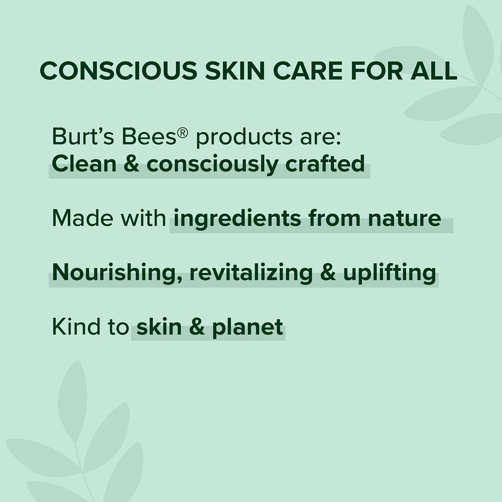 Burt's Bees post-use glow close-up showing smoother texture and brighter appearance
