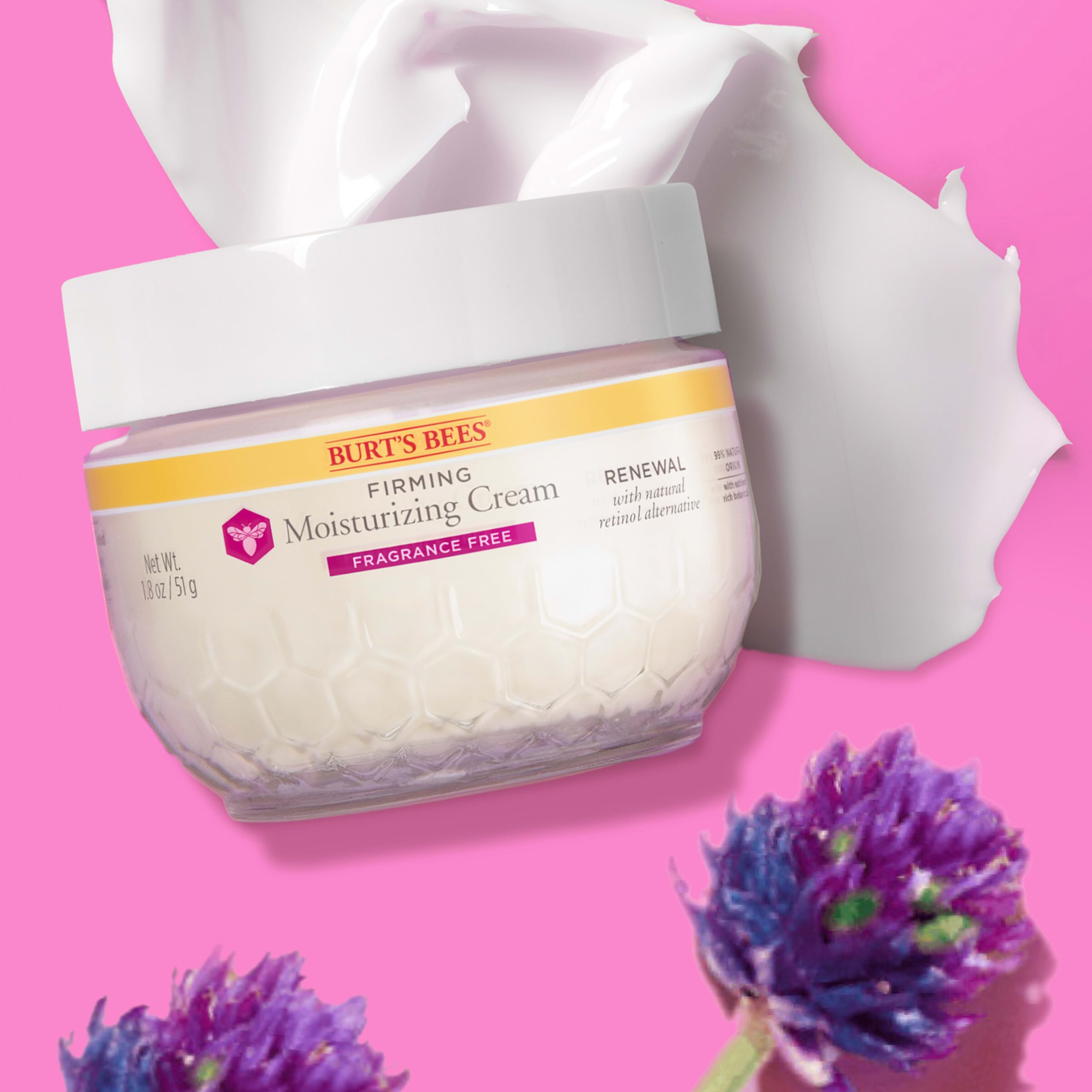 Burt's Bees Renewal bakuchiol natural retinol alternative ingredient close-up suggesting gentle renewal.