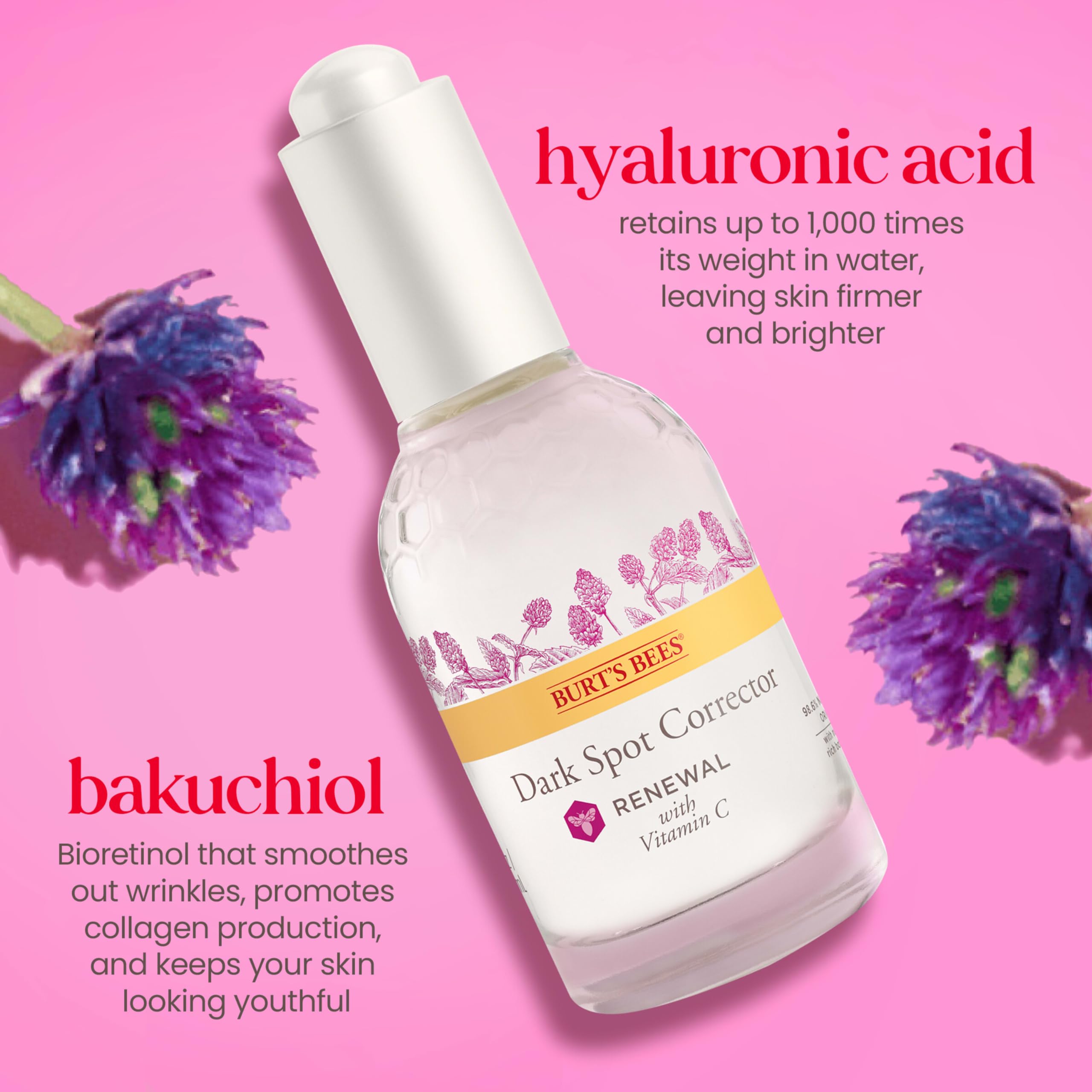 Serum texture shows a lightweight formula ideal for an all-over glow.