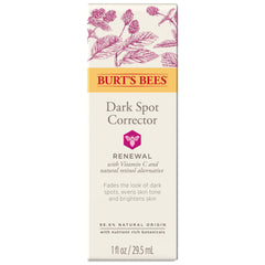 Burt's Bees Renewal Dark Spot Corrector bottle for targeted brightening and even-toned skin.