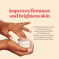 Burt's Bees Renewal fragrance-free face cream jar close-up emphasizing smooth texture.