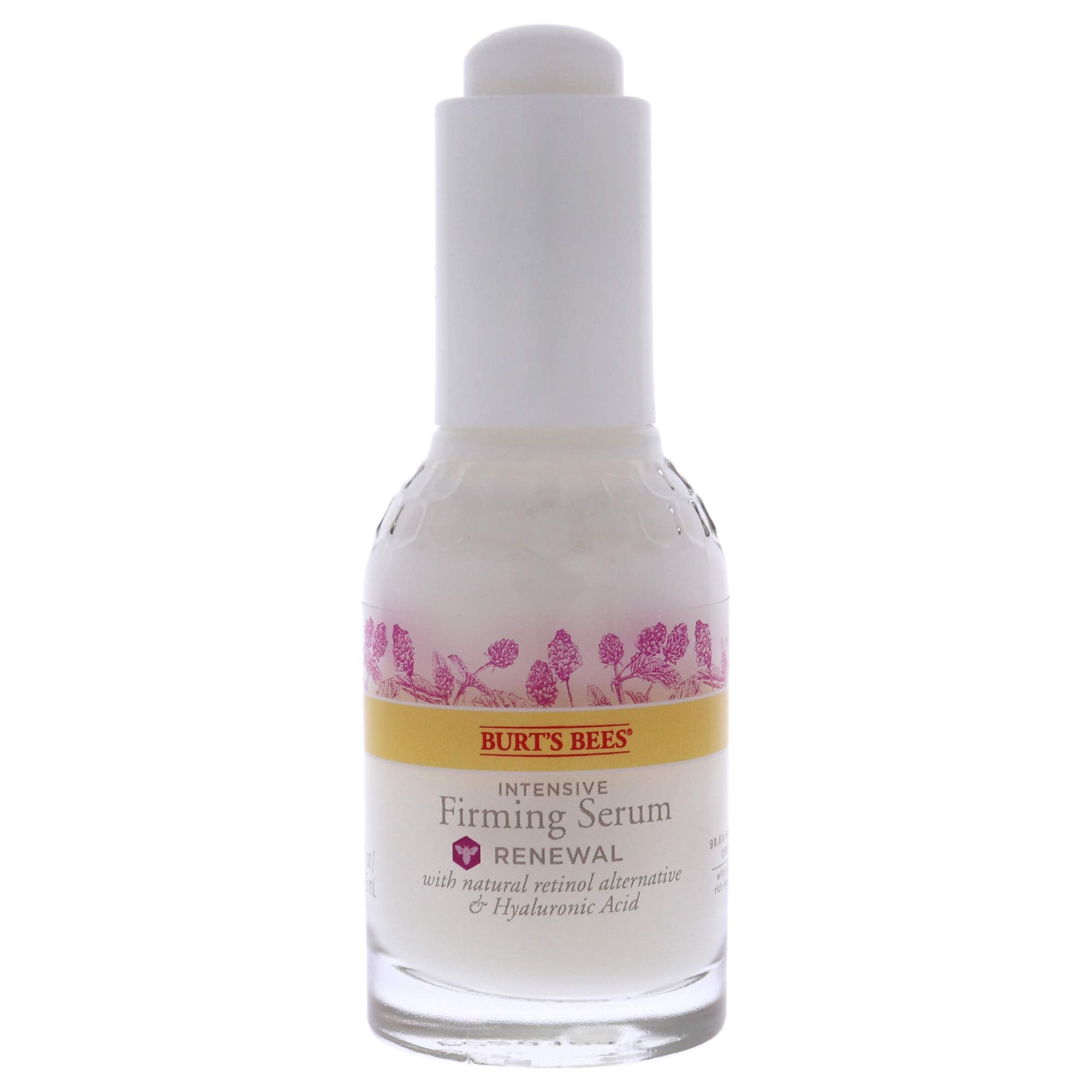 Burt's Bees Renewal Serum texture close-up reveals silky absorption for smoother skin.