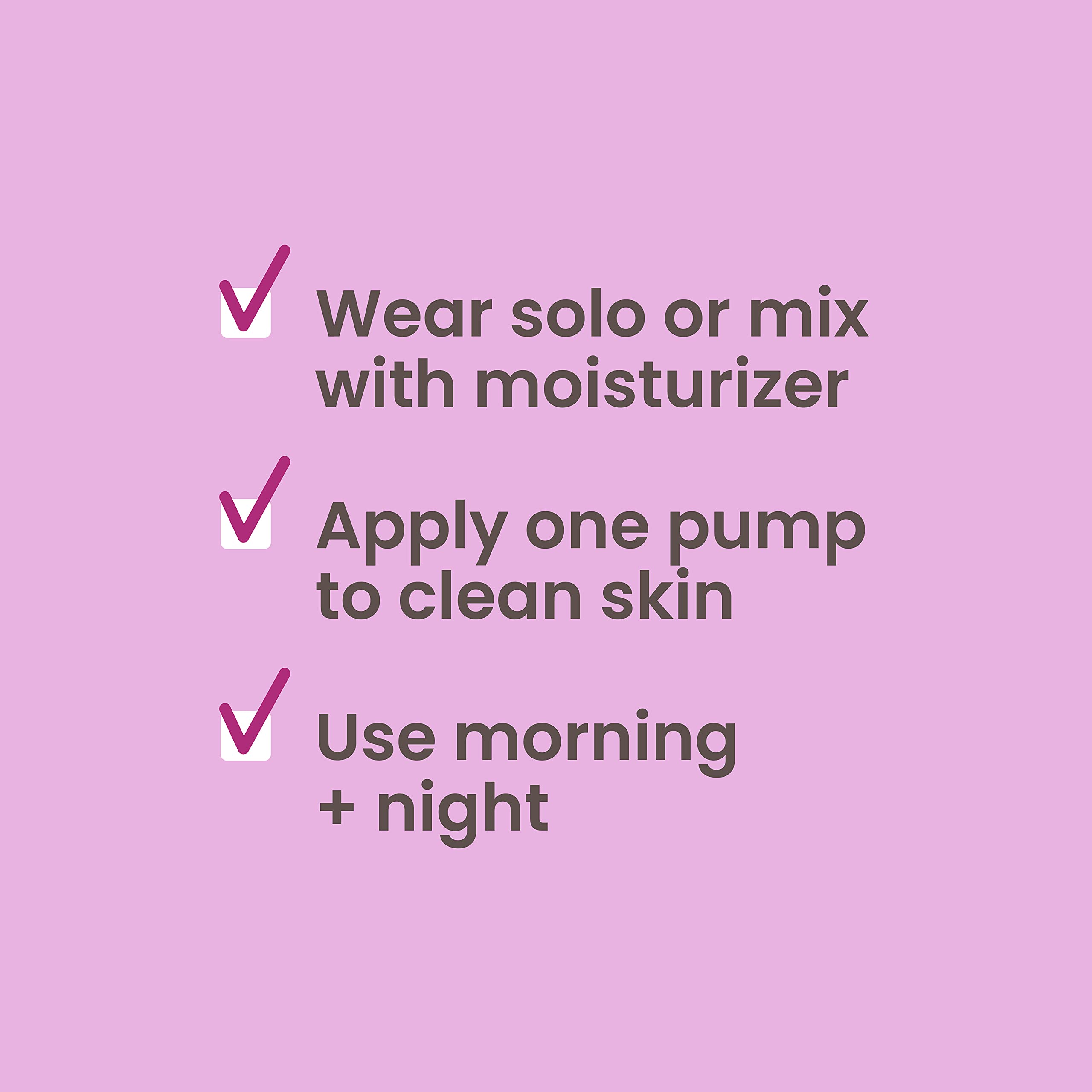Serum mixed with moisturizer for a customizable firmness boost